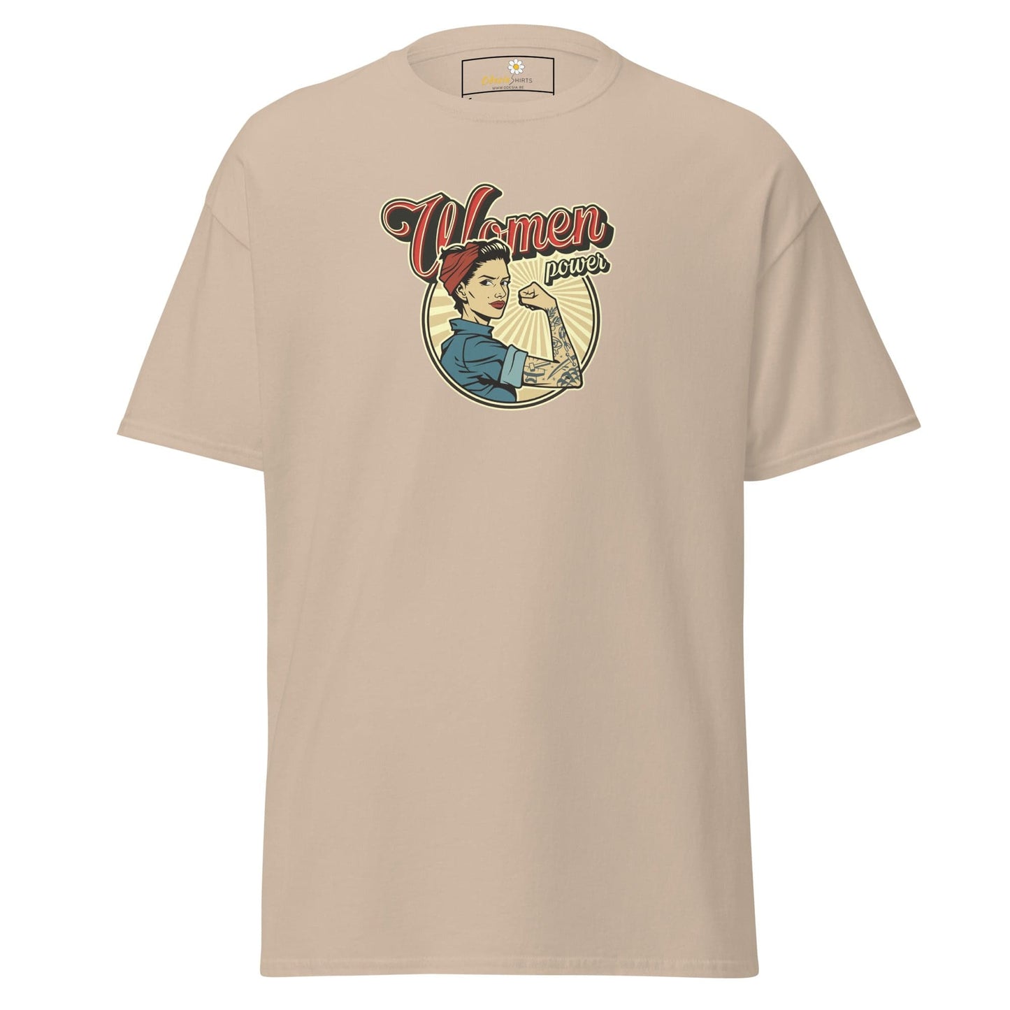 Unisex classic t-shirt - VINTAGE WOMEN POWER - REGULAR - Sand / S