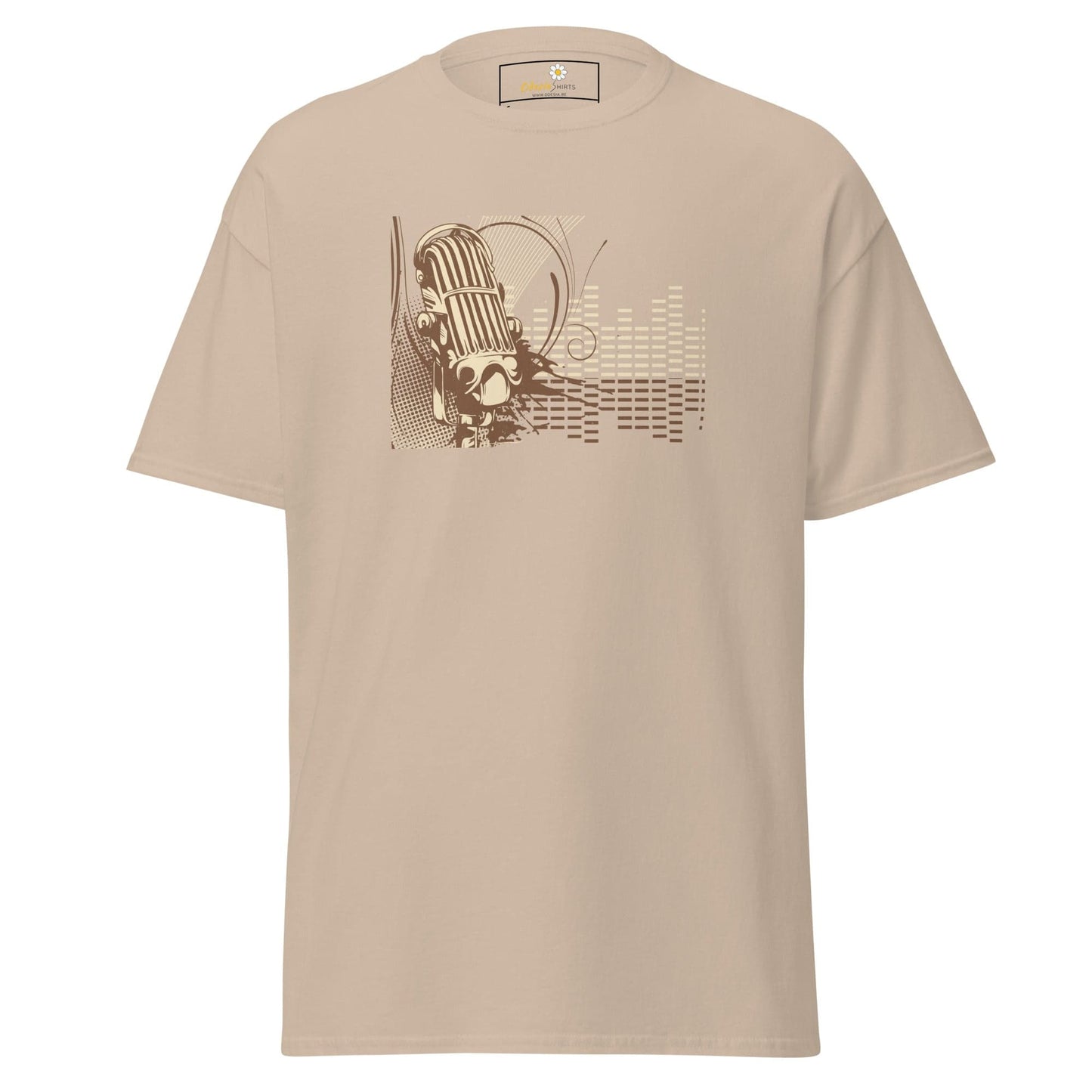 Unisex classic tee - MUSIC MICROPHONE - REGULAR - Sand / S
