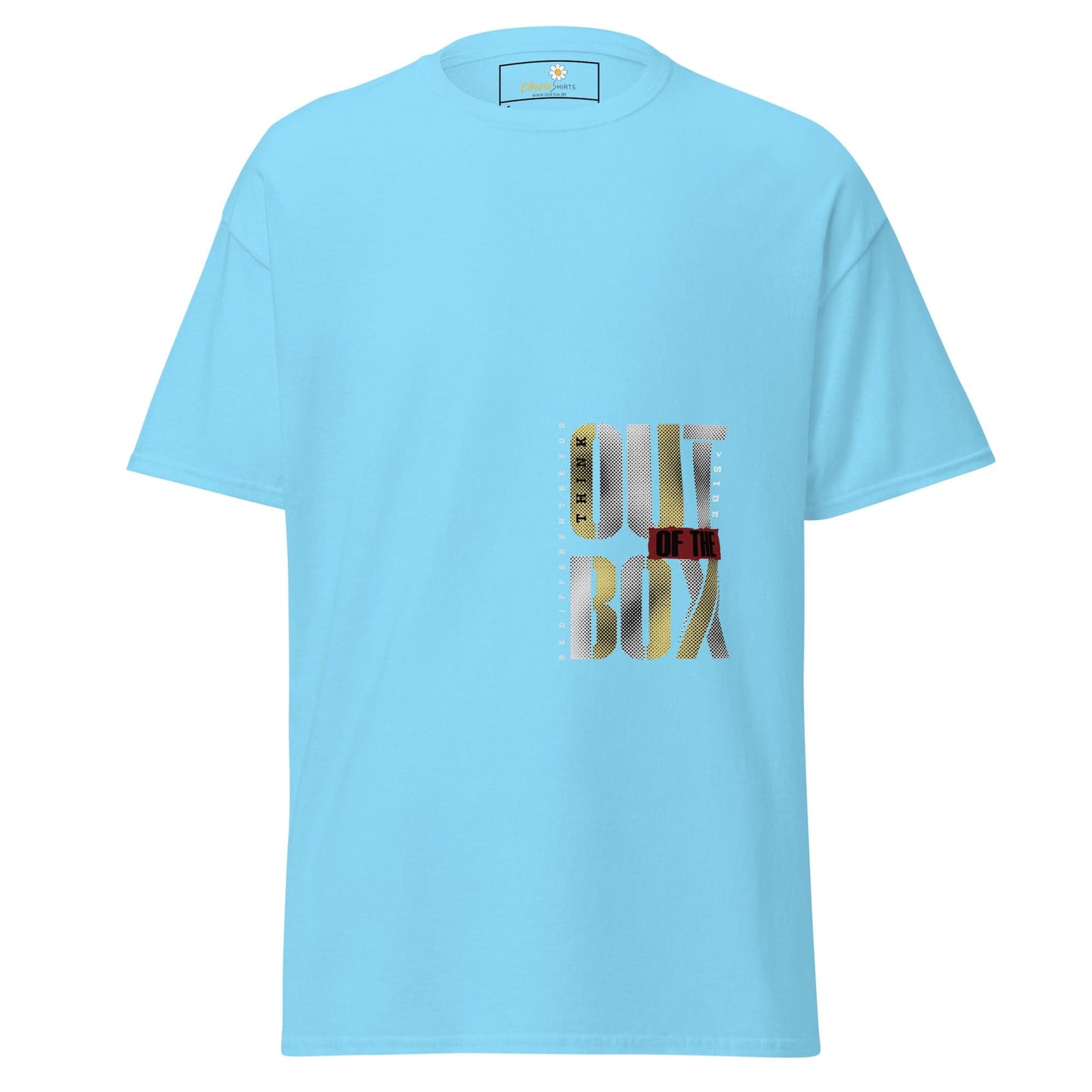 Unisex classic t-shirt - TEXT OUT OTHE BOX - REGULAR - Sky / S