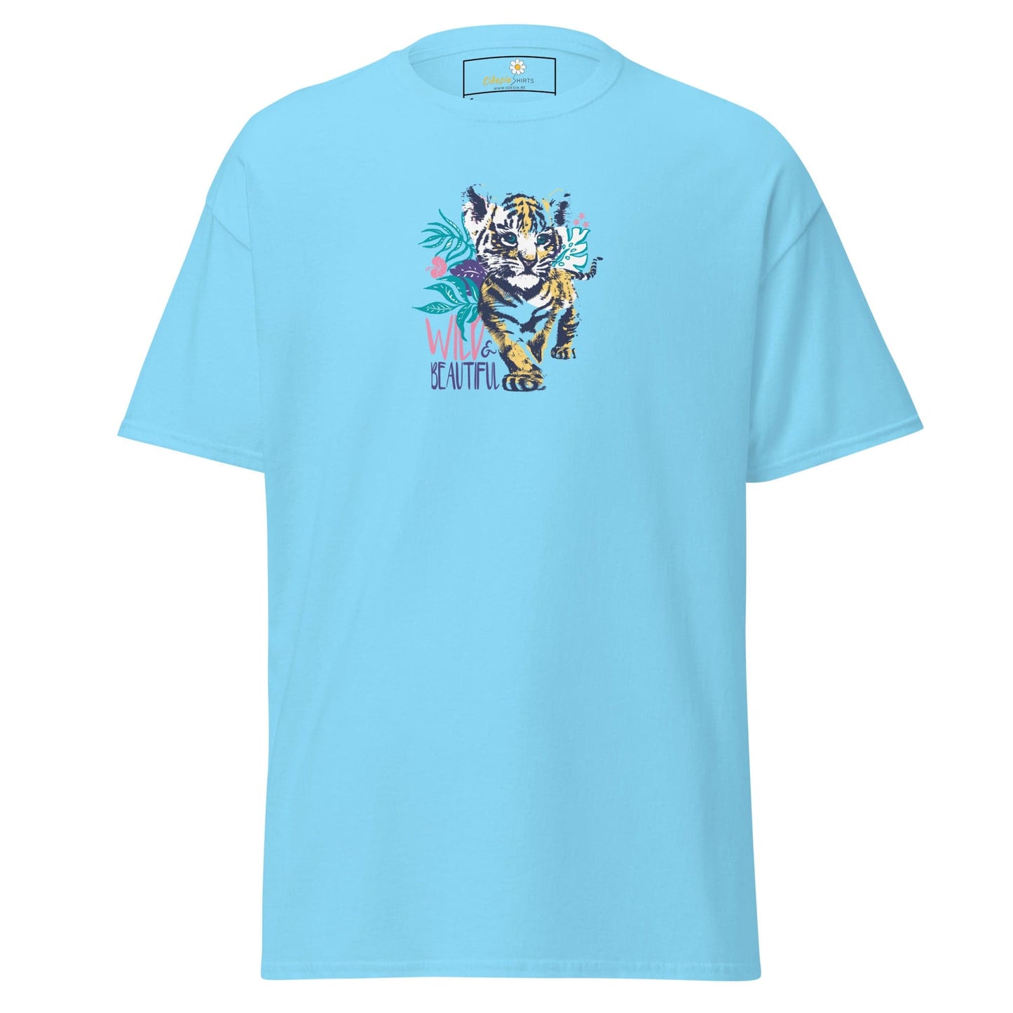 Unisex classic tee - WILD LIFE AND BEAUTIFUL - REGULAR - Sky / S