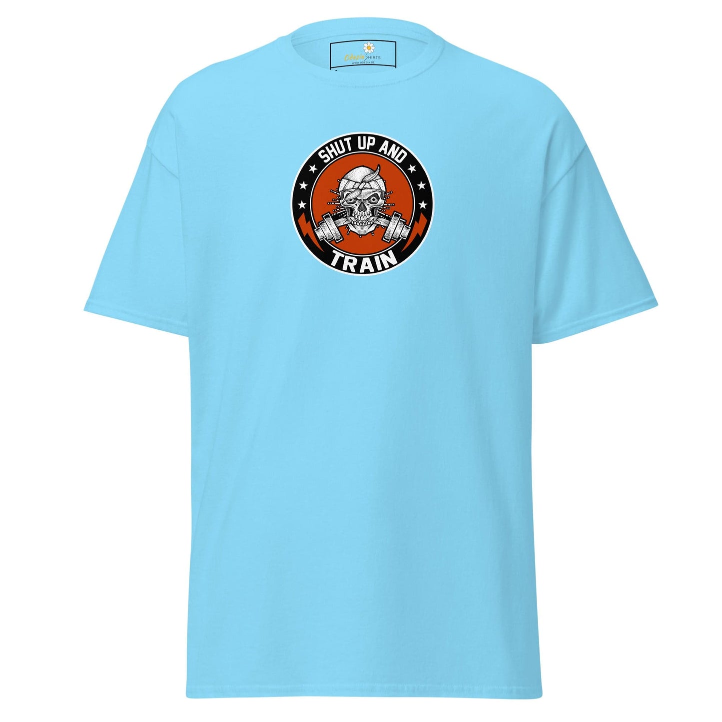 Unisex classic tee - SPORT SHUT UP AND TRAIN - REGULAR - Sky / S