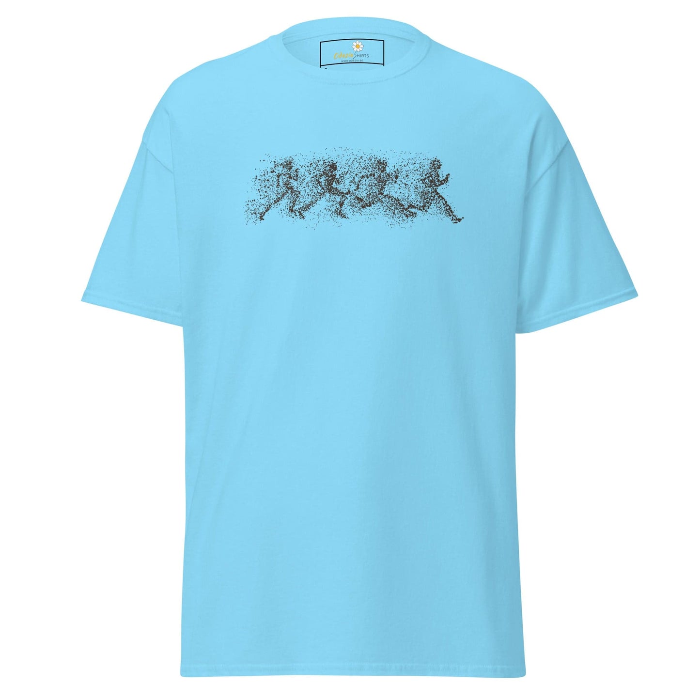 Unisex classic t-shirt - FANTASY DOTS MEN RUNNING - REGULAR - Sky / S