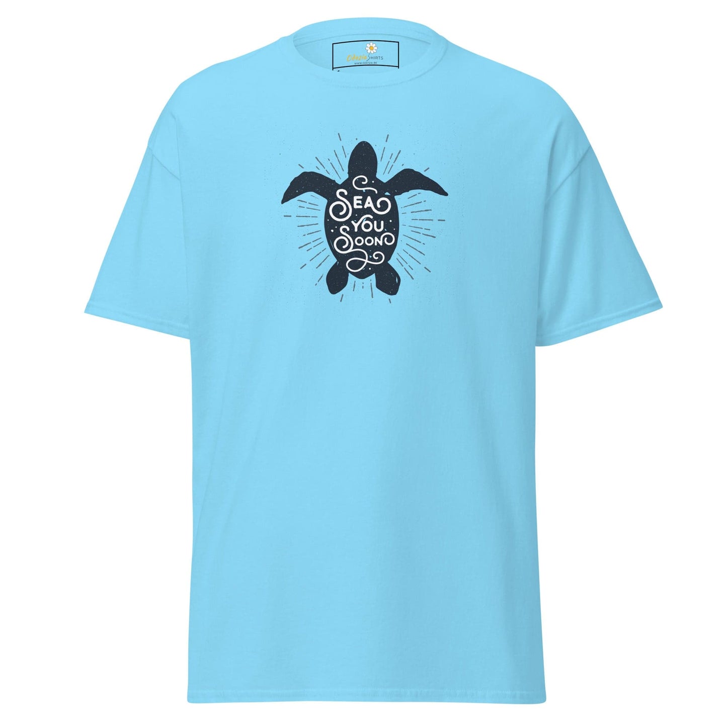 Unisex classic t-shirt - WILD LIFE TORTOISE SEE YOU - REGULAR - Sky / S