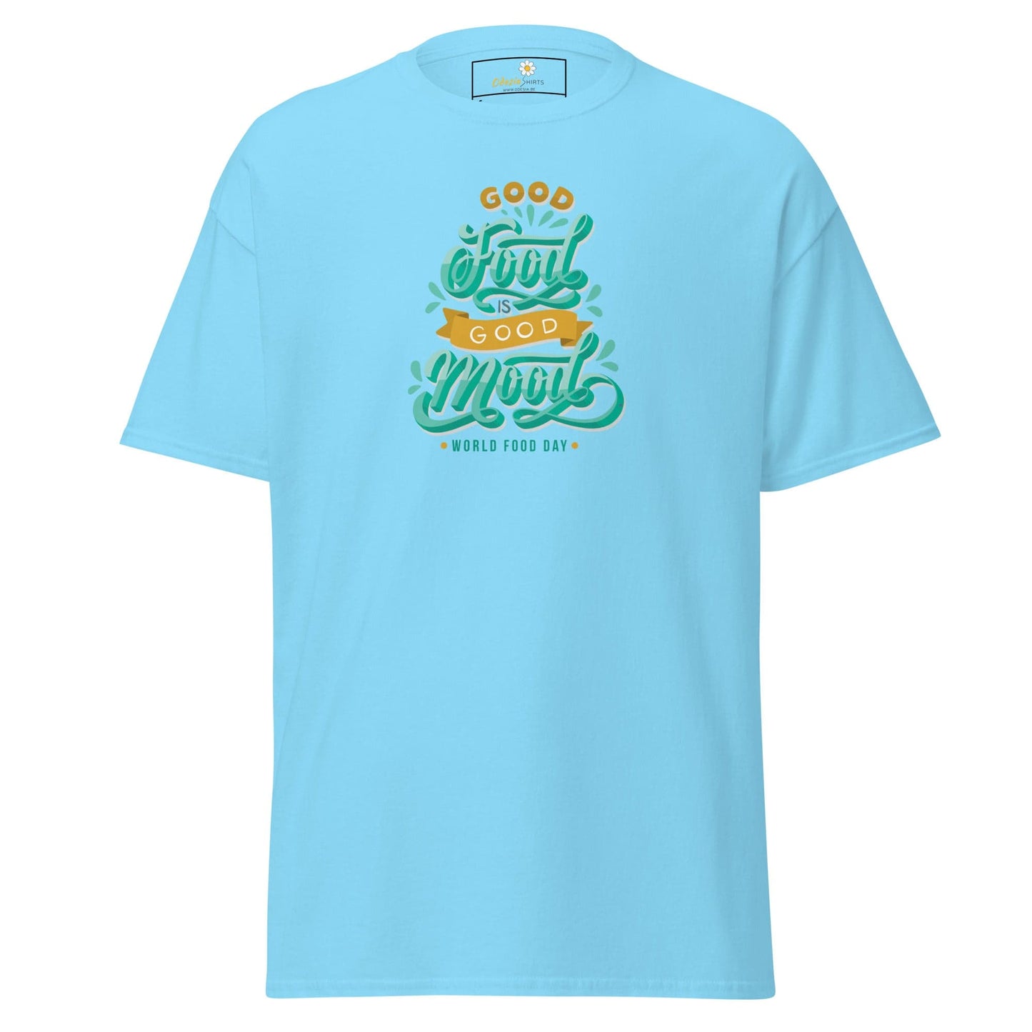 Unisex classic t-shirt - MISC GOOD FOOD GOOD MOOD - REGULAR - Sky / S