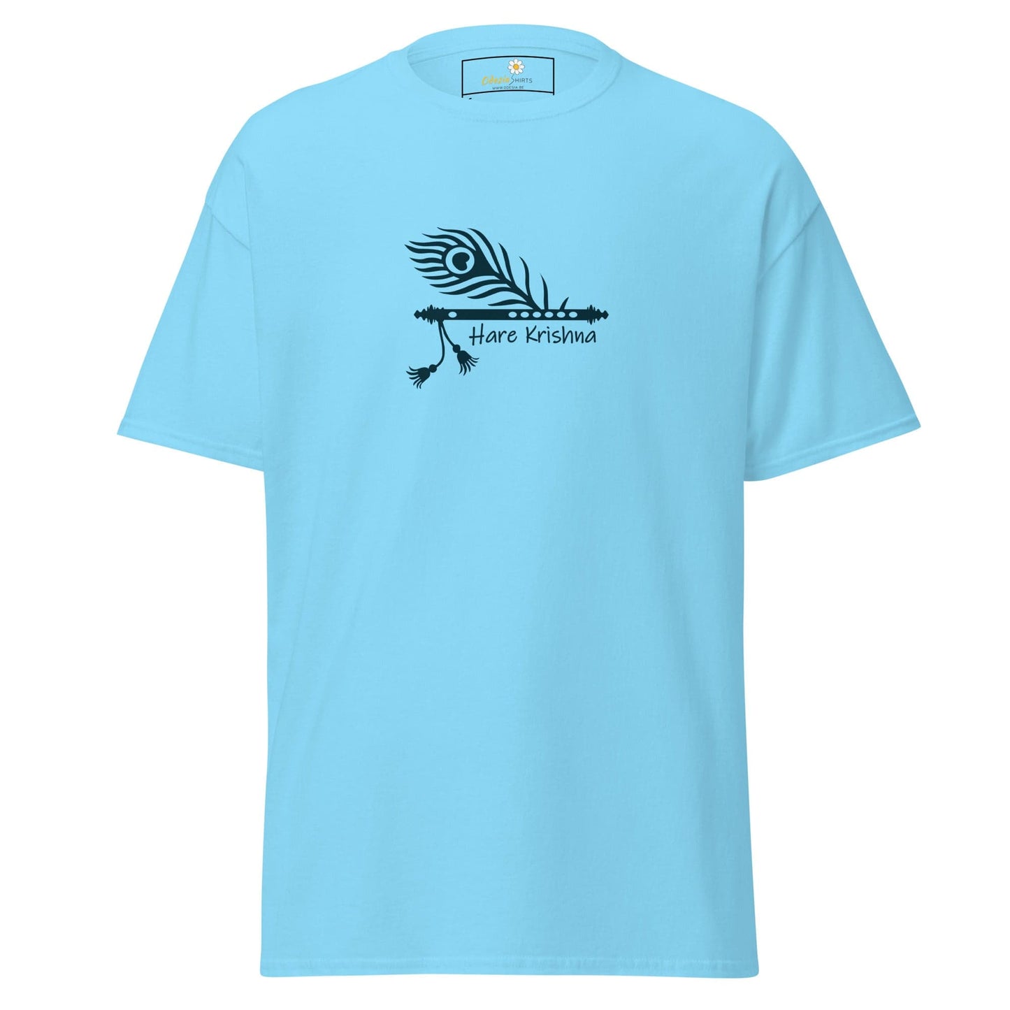 Unisex classic tee - SPIRITUAL KRISHNA’S FLUTE - REGULAR - Sky / S