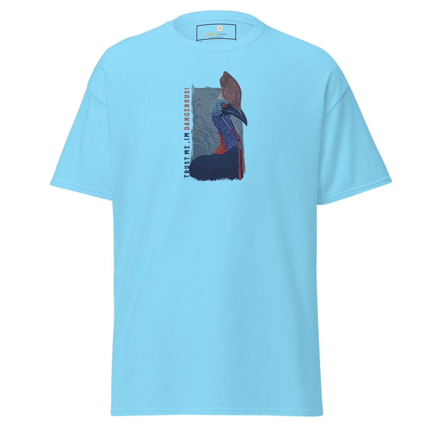 Unisex classic t-shirt - WILD LIFE DANGEROUS - REGULAR - Sky / S