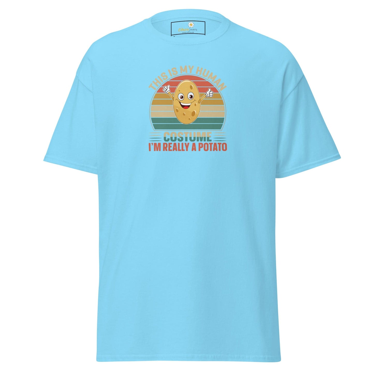 Unisex classic t-shirt - FUN POTATO HUMAN COSTUME - REGULAR - Sky / S
