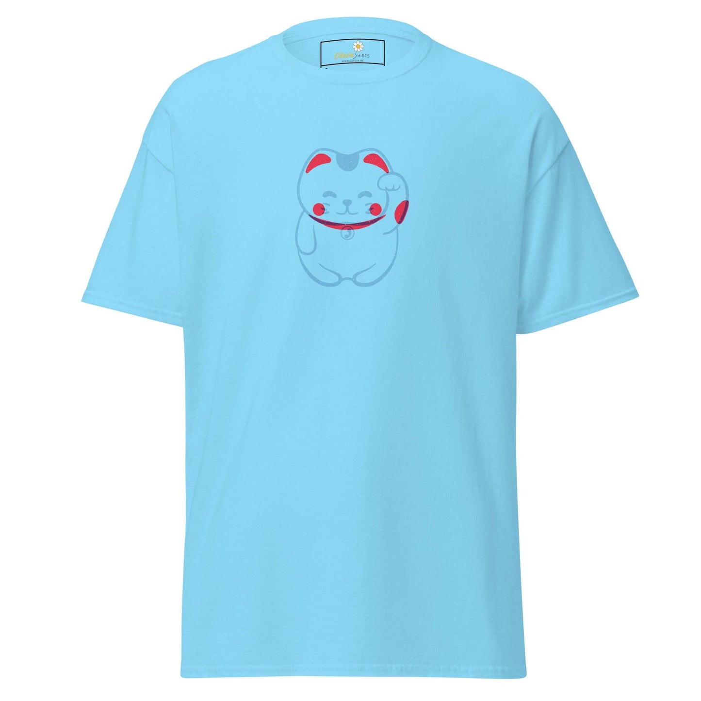 Unisex classic tee - ANIMALS SPIRITUAL LUCKY CAT 1 - REGULAR - Sky / S