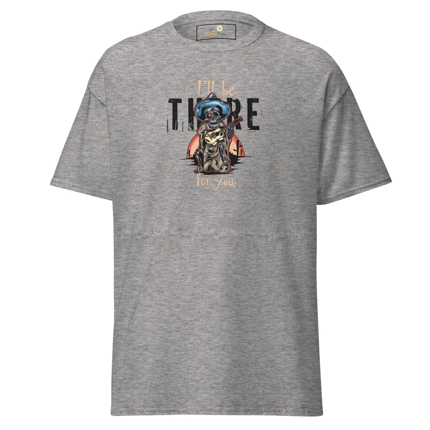 Unisex classic t-shirt - SKULL I WILL BE THERE FOR YOU - REGULAR - Sport Grey / S