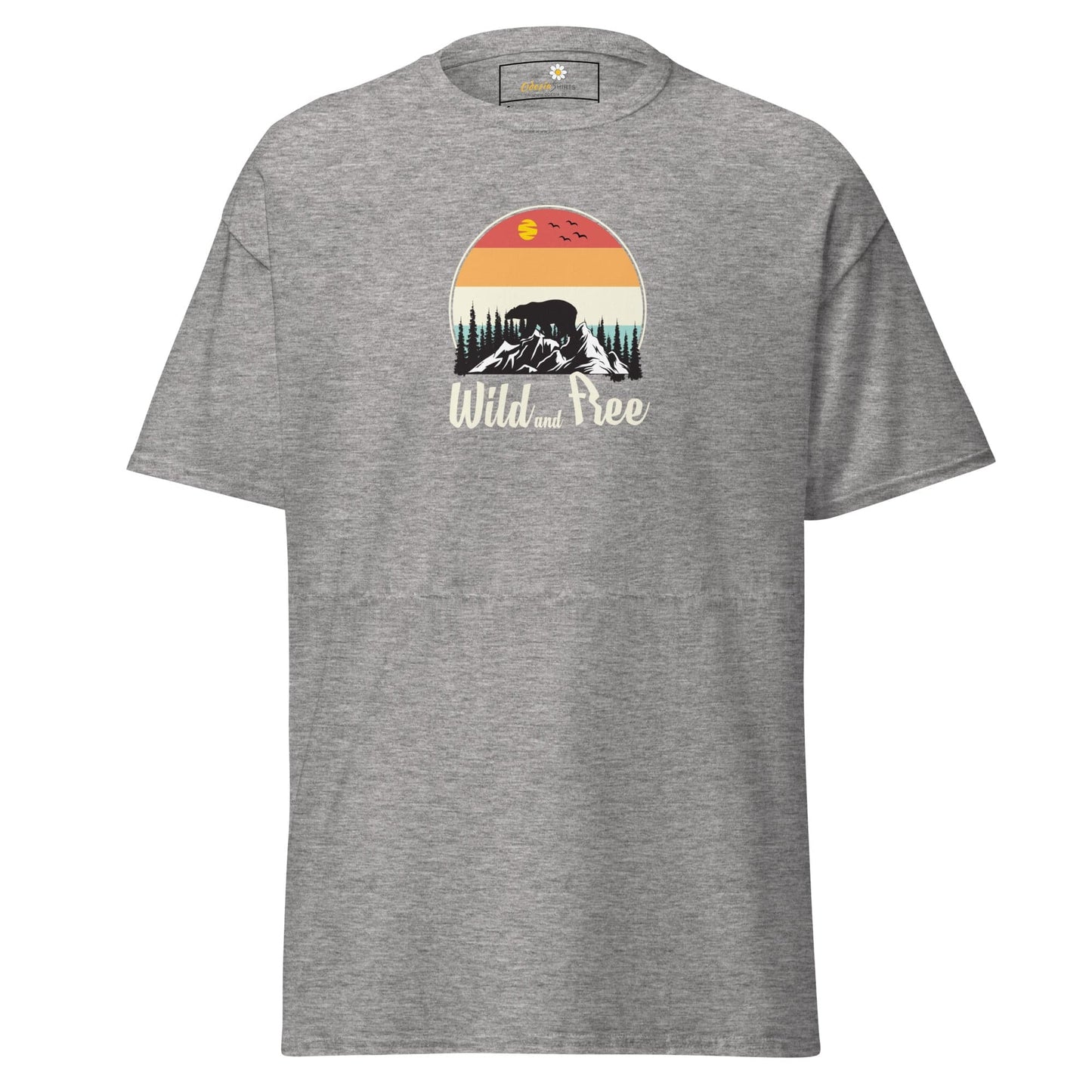 Unisex classic t-shirt - ADVENTURE WILD AND FREE - REGULAR - Sport Grey / S