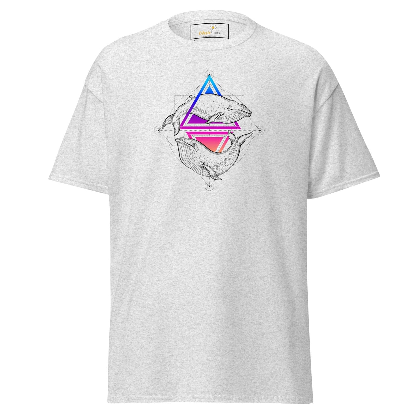 White T-shirt with whale design from T-SHIRT DESIGN TEE for Men and Women size S to XL