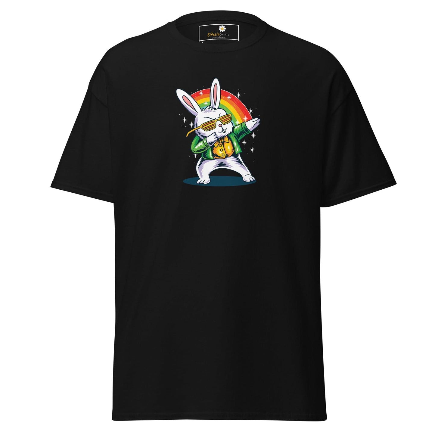 Unisex classic t-shirt - FUN DANCING RABBIT - REGULAR - Black / S