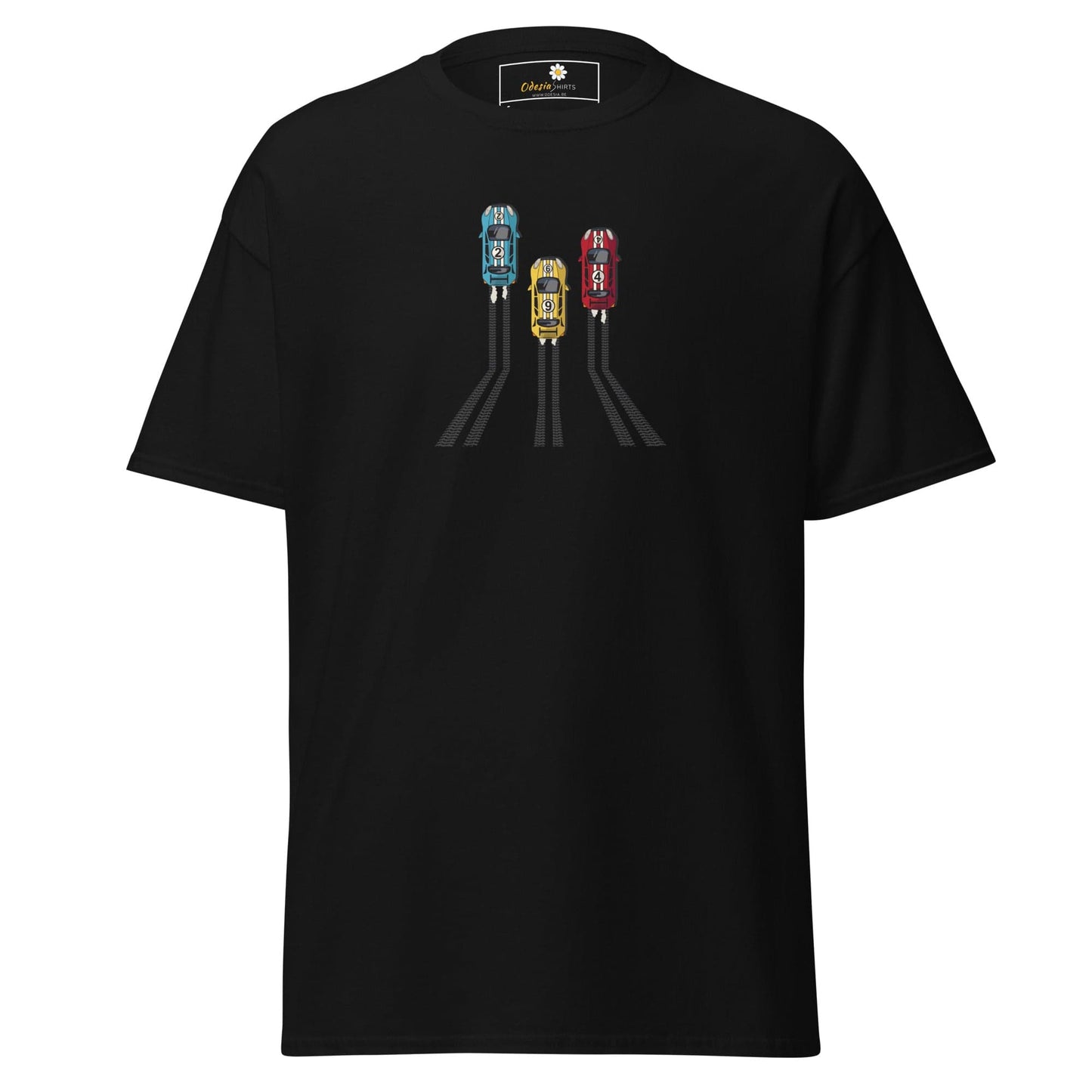 Unisex classic t-shirt - SPORT RACING CARS - REGULAR - Black / S