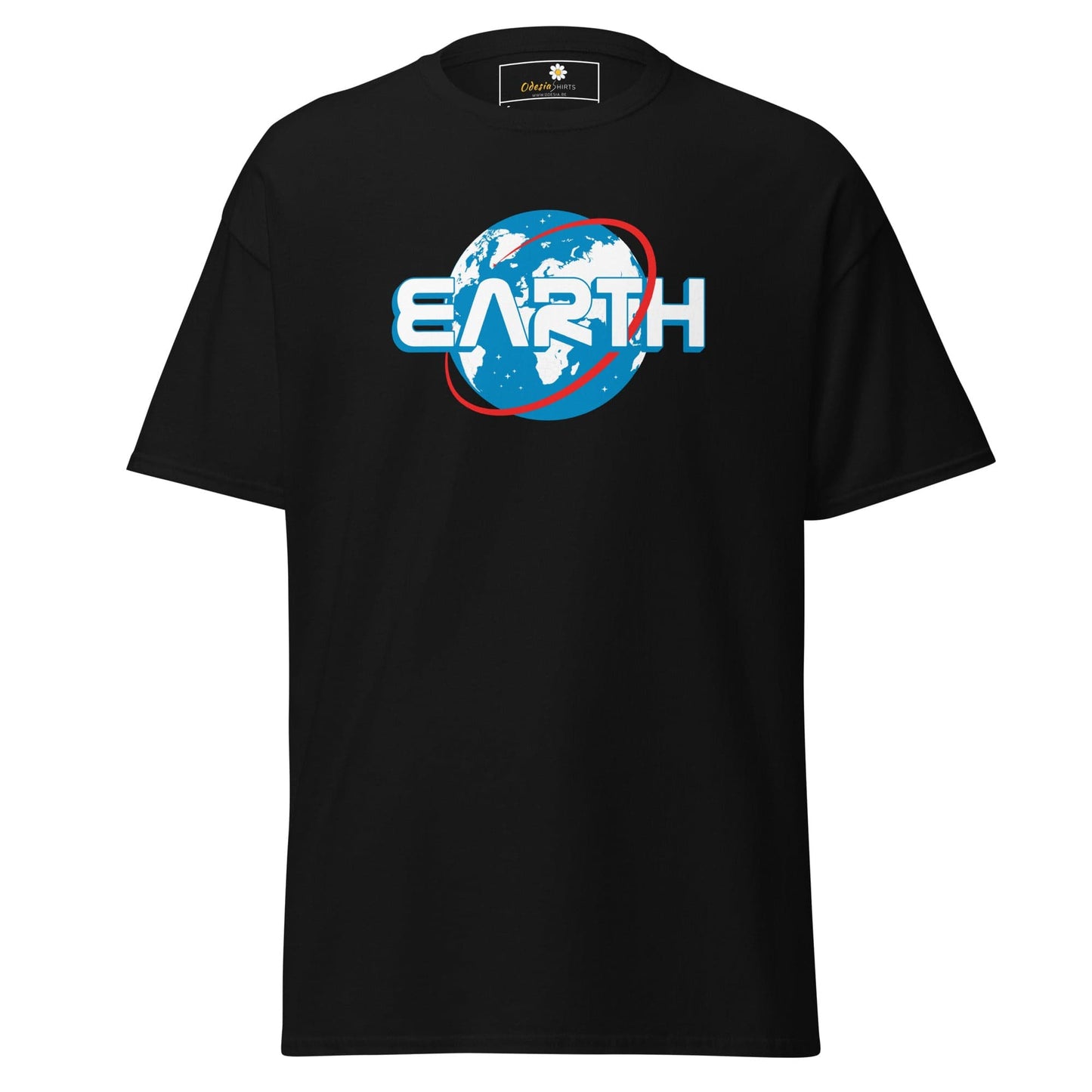 Unisex classic t-shirt - SPACE ASTRONAUT EARTH - REGULAR - Black / S
