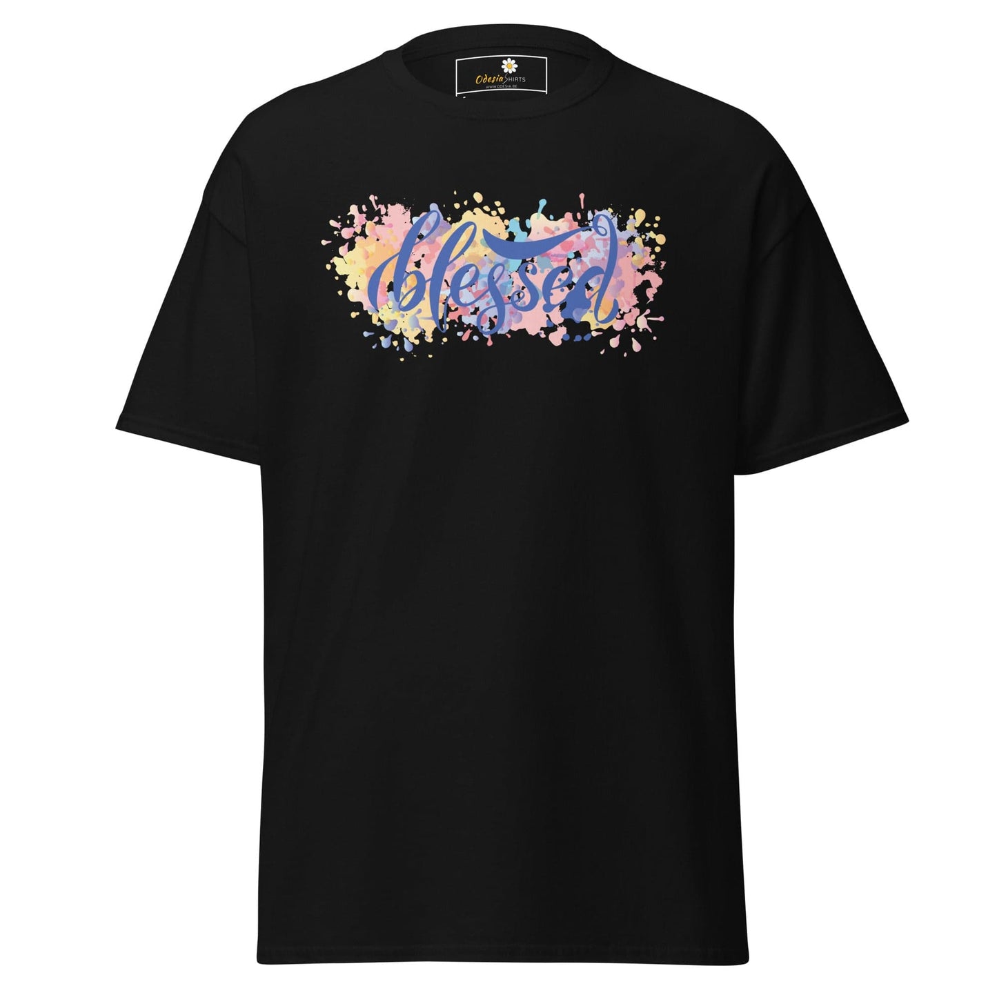 Unisex classic t-shirt - SPIRITUAL TEXT BLESSED - REGULAR - Black / S