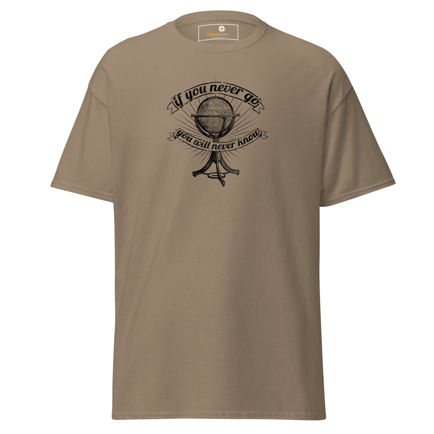 Unisex classic t-shirt - MISC IF YOU NEVER GO NEVER KNOW - REGULAR - Brown Savana / S