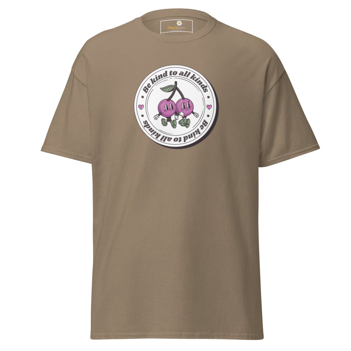 Unisex classic t-shirt - VEGAN POSITIVE BE KIND TO ALL - REGULAR - Brown Savana / S