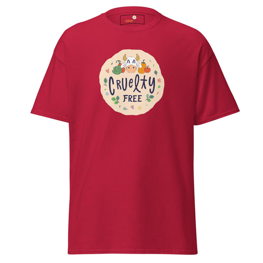 Unisex classic t-shirt - VEGAN CRUELTY FREE - REGULAR - Cardinal / S