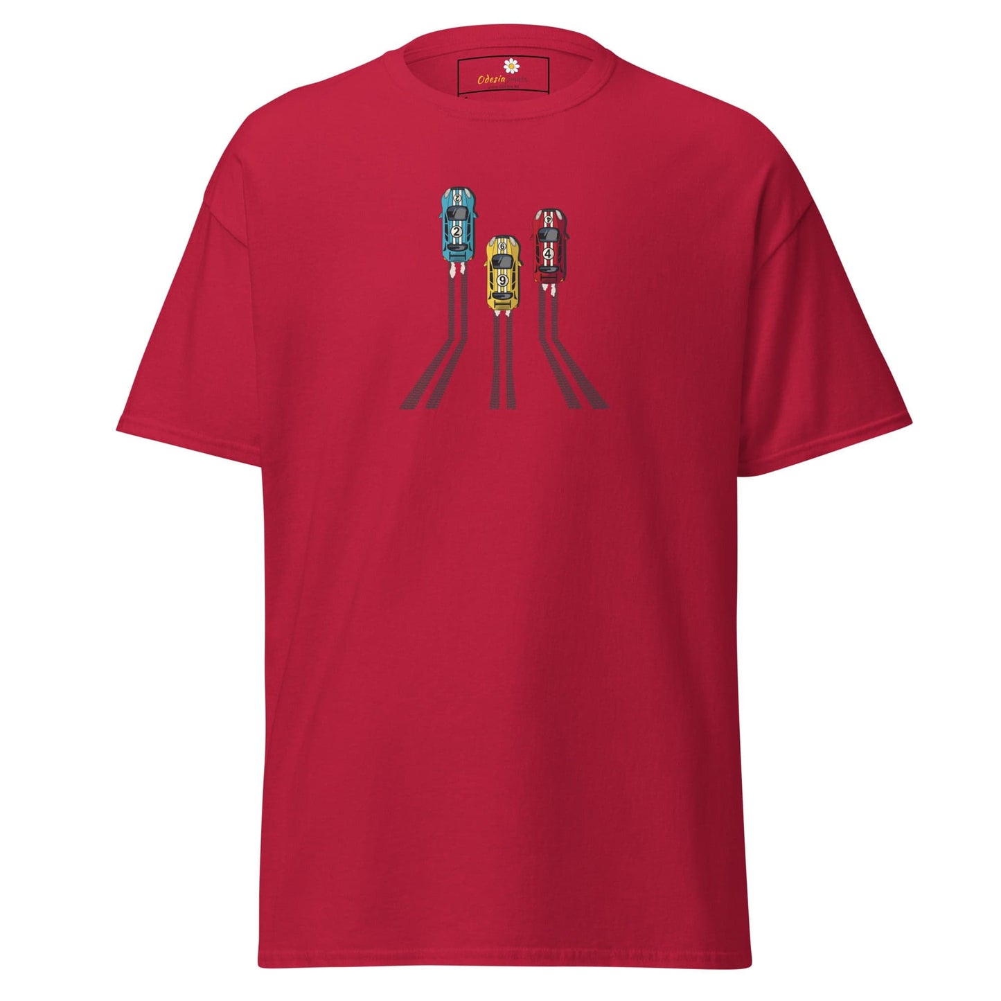 Unisex classic t-shirt - SPORT RACING CARS - REGULAR - Cardinal / S
