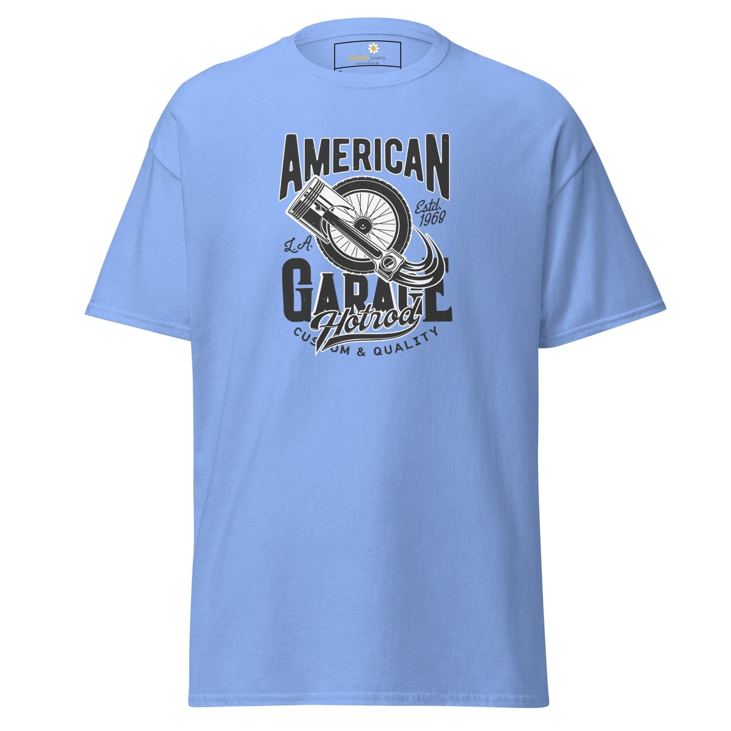 Light blue T-shirt from T-SHIRT DESIGN TEE for Men and Women available in sizes S to XL
