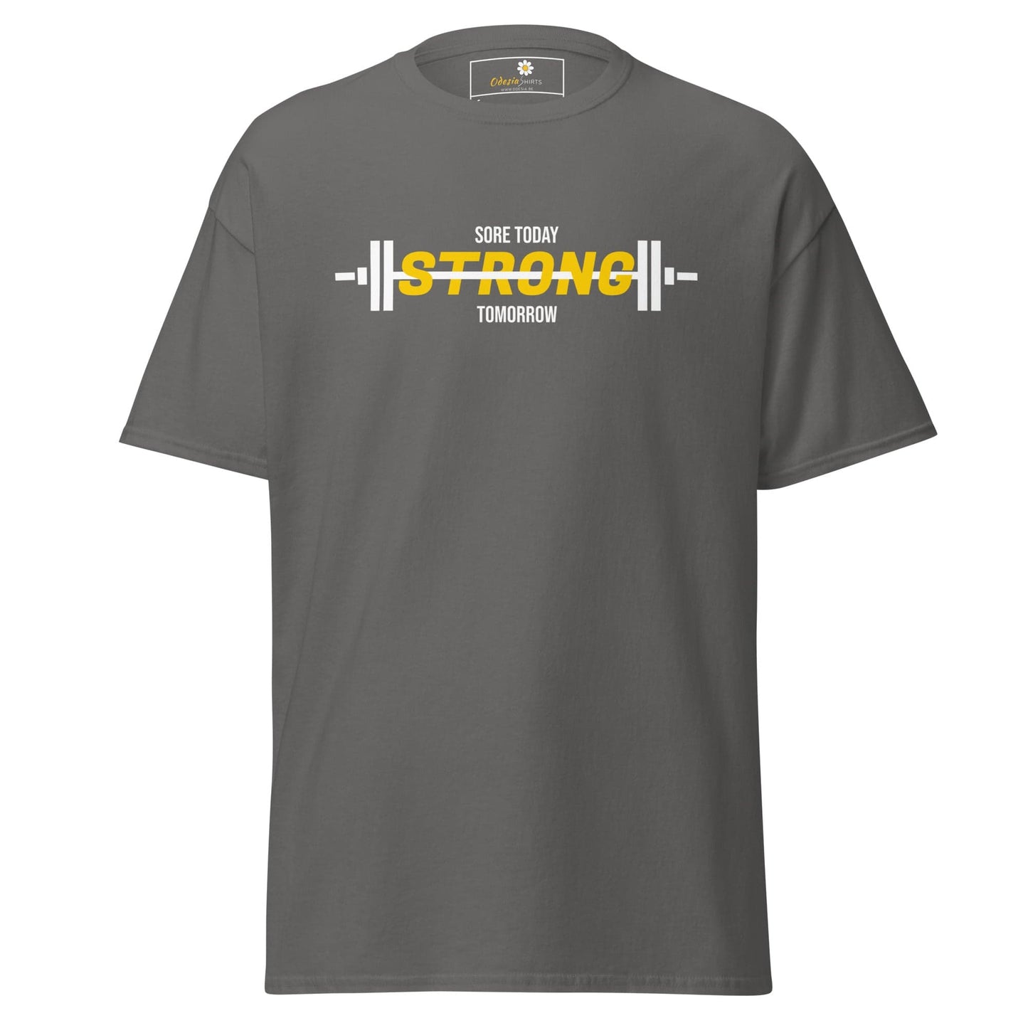 Unisex classic t-shirt - SPORT SORE TODAY - REGULAR - Charcoal / S