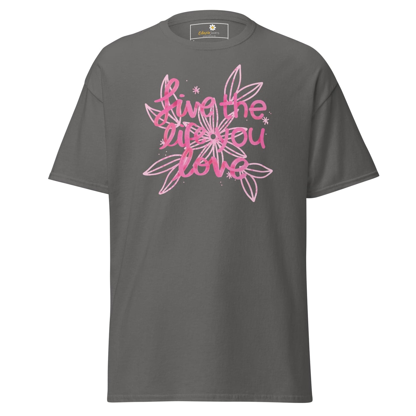 Unisex classic t-shirt - POSITIVE LIFE YOUR LIFE - REGULAR - Charcoal / S