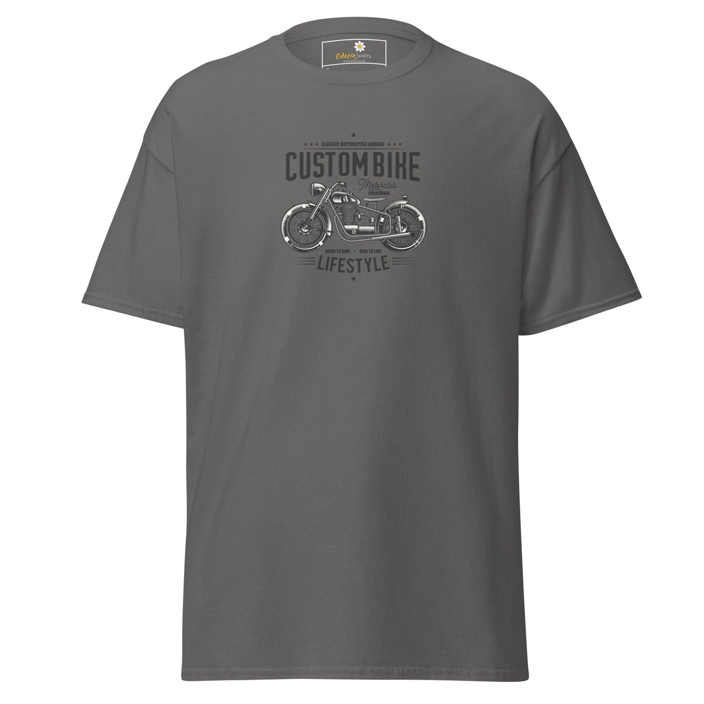 Unisex classic t-shirt - MOTOR MOTORBIKE CYCLE - REGULAR - Charcoal / S