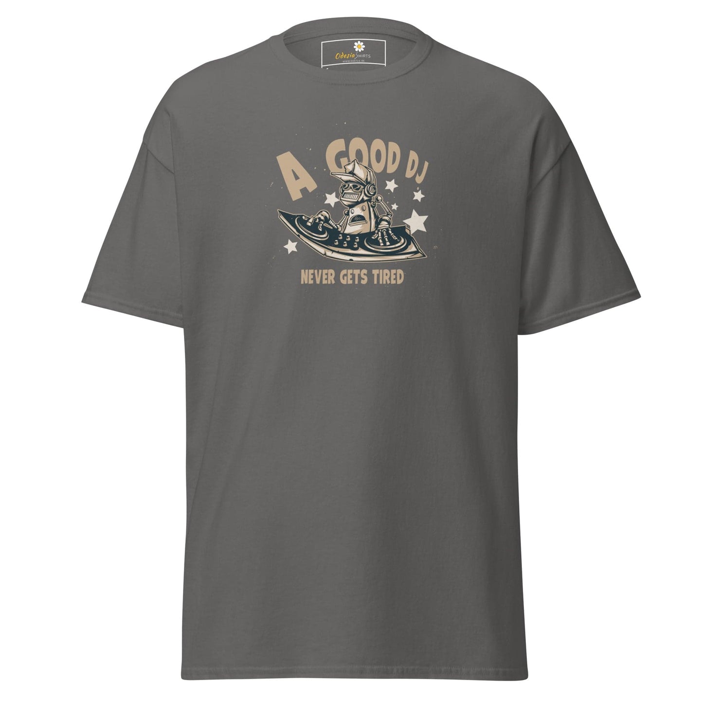 Unisex classic t-shirt - A GOOD DJ NEVER TIRED - REGULAR - Charcoal / S