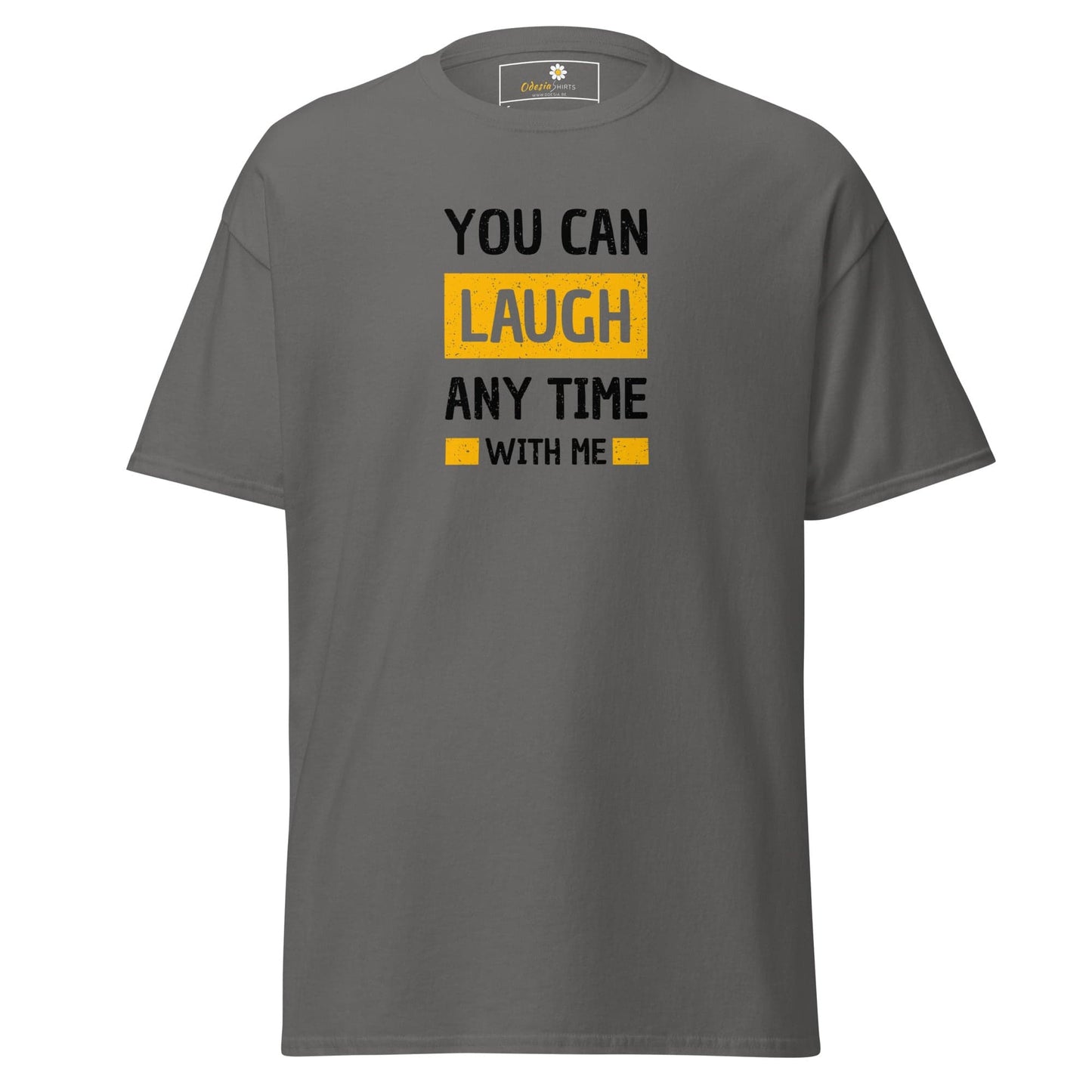 Unisex classic t-shirt - FUN TEXT YOU CAN LAUGH - REGULAR - Charcoal / S