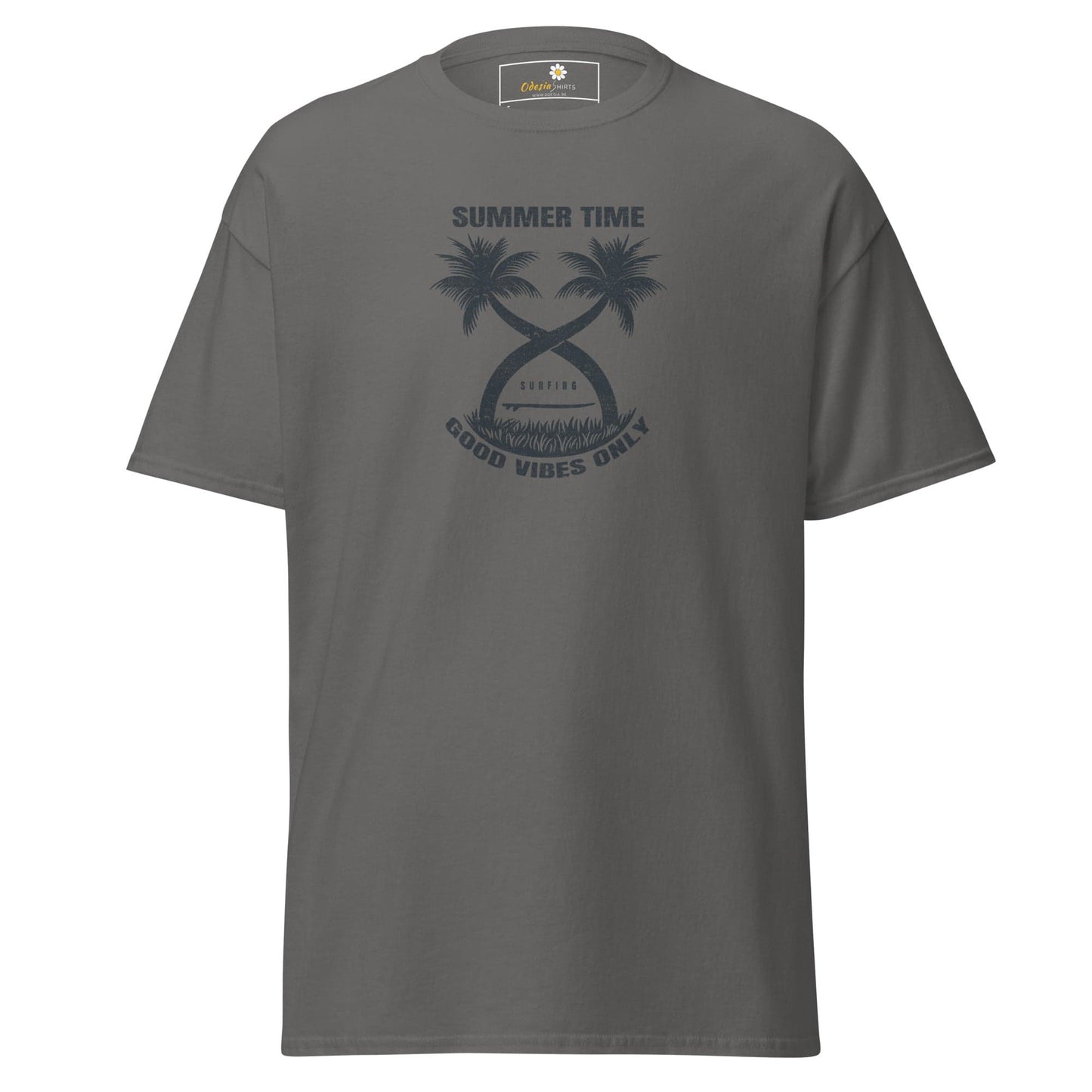Unisex classic t-shirt - SUMMER PARADISE TREES - REGULAR - Charcoal / S