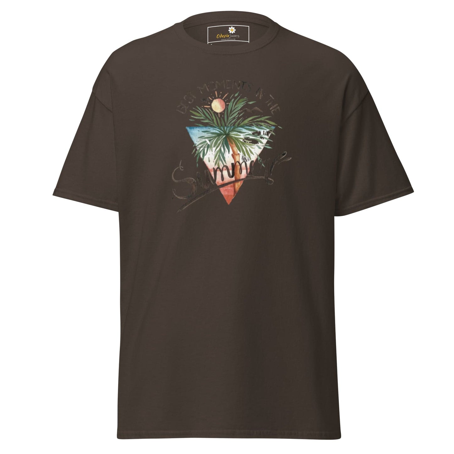 Unisex classic t-shirt - SUMMER SCENE - REGULAR - Dark Chocolate / S