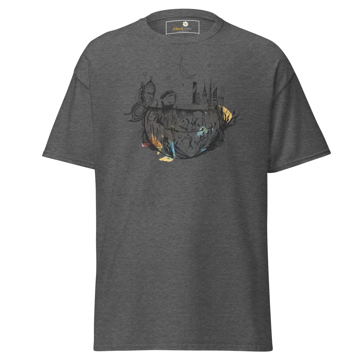 Unisex classic t-shirt - FANTASY GIRL FISHBOWL - REGULAR - Dark Heather / S