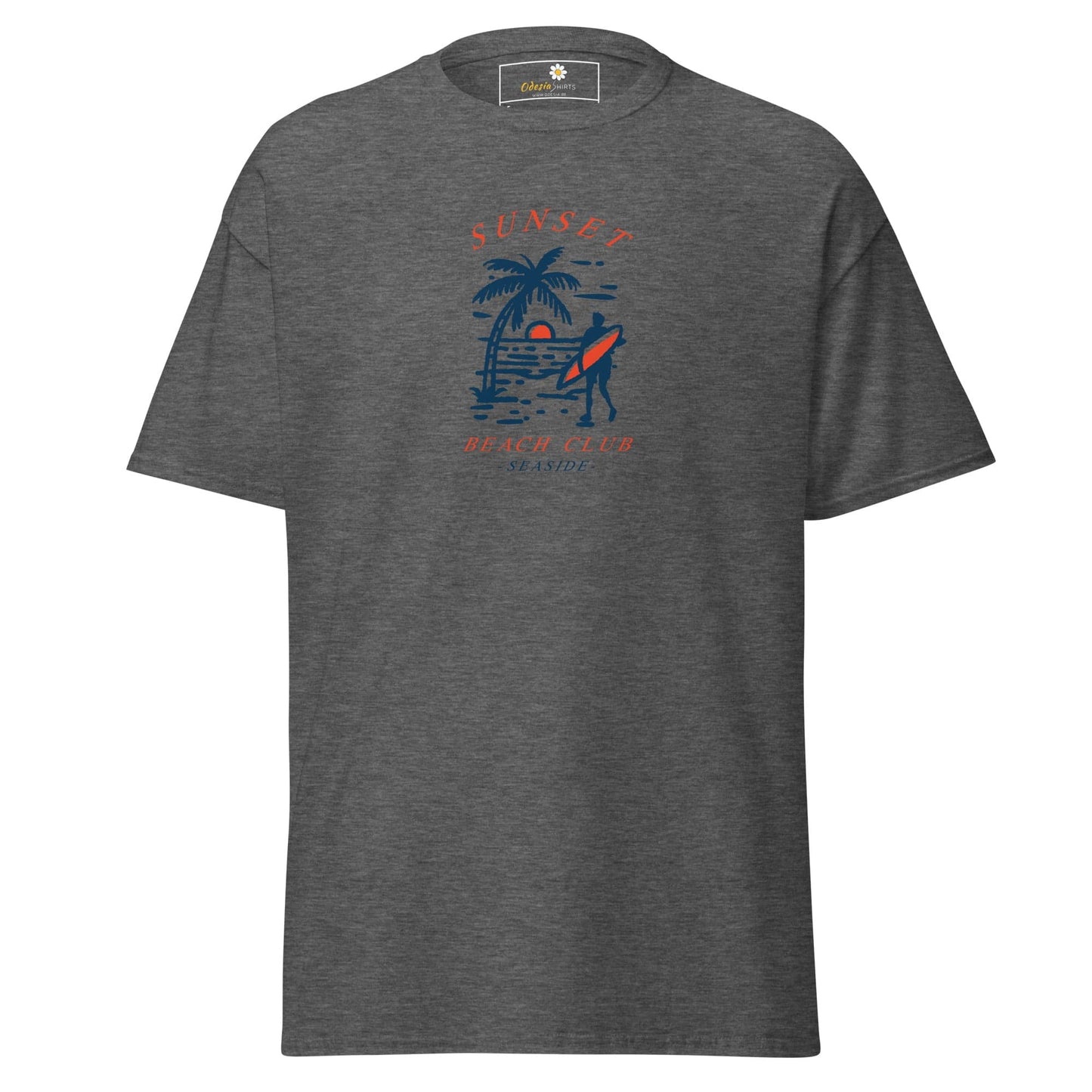 Unisex classic t-shirt - SUMMER SUNSET BEACHT CLUB - REGULAR - Dark Heather / S