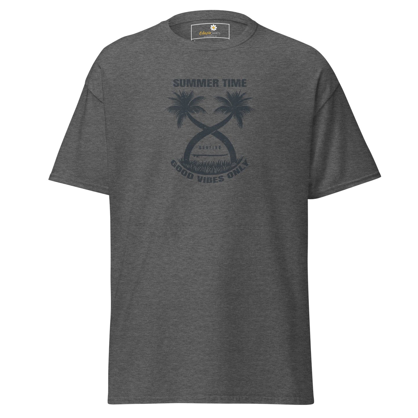Unisex classic t-shirt - SUMMER PARADISE TREES - REGULAR - Dark Heather / S