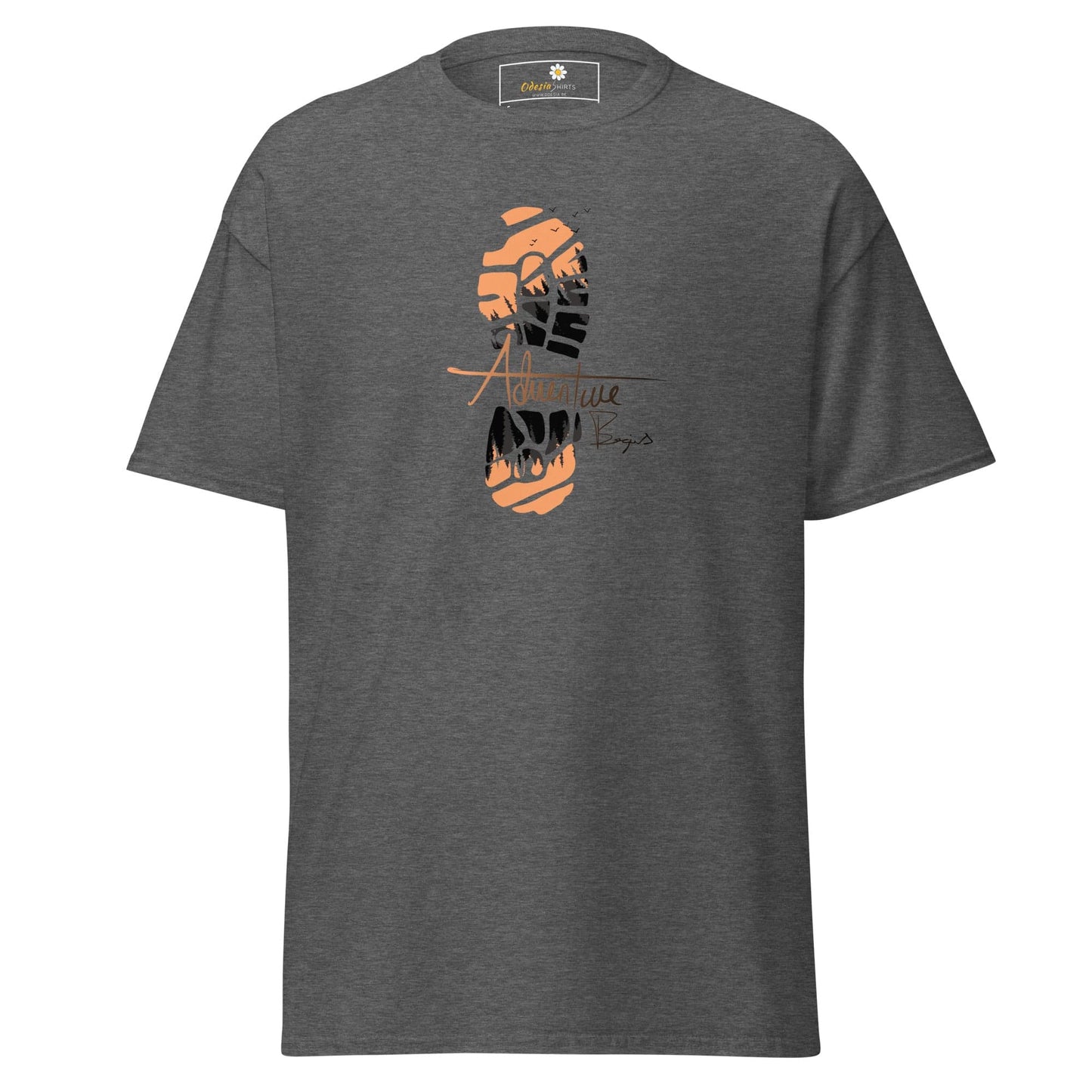 Unisex classic t-shirt - MISC FOOTSTEP - REGULAR - Dark Heather / S