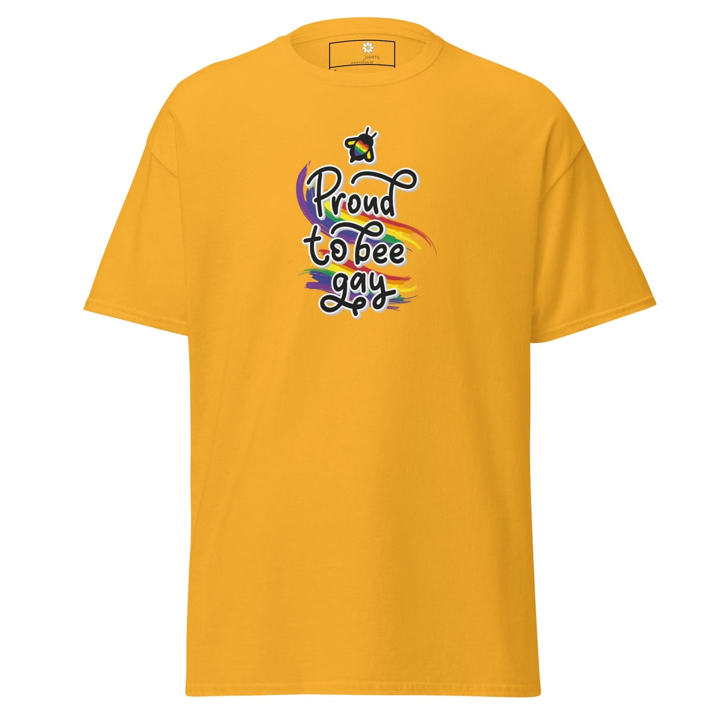Unisex classic t-shirt - LGBTQ PROUD BEE GAY - REGULAR - Gold / S