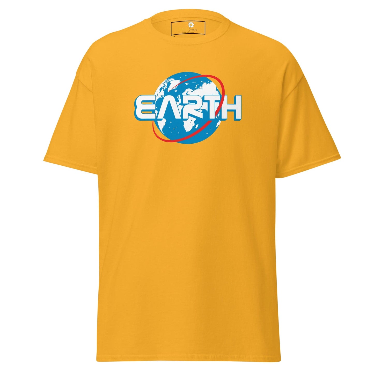 Unisex classic t-shirt - SPACE ASTRONAUT EARTH - REGULAR - Gold / S