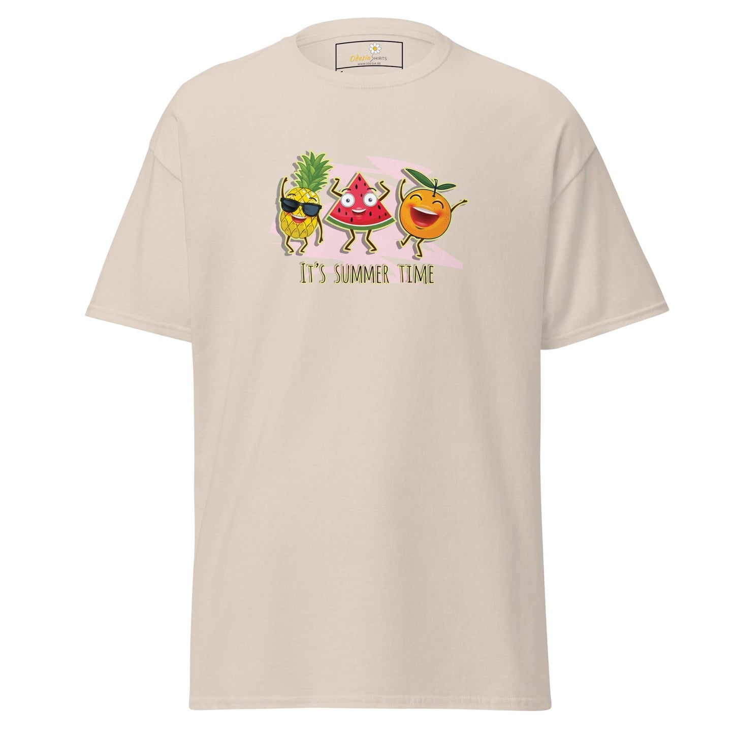Unisex classic t-shirt - ORGANIC FRUIT SMILING - REGULAR - Natural / S