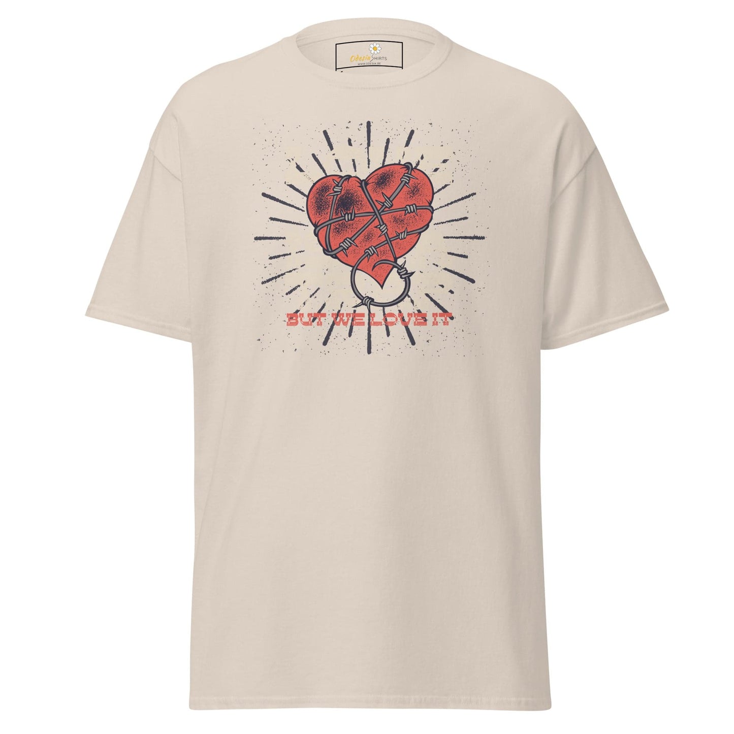 Unisex classic t-shirt - VINTAGE LOVE IS A TRAP - REGULAR - Natural / S