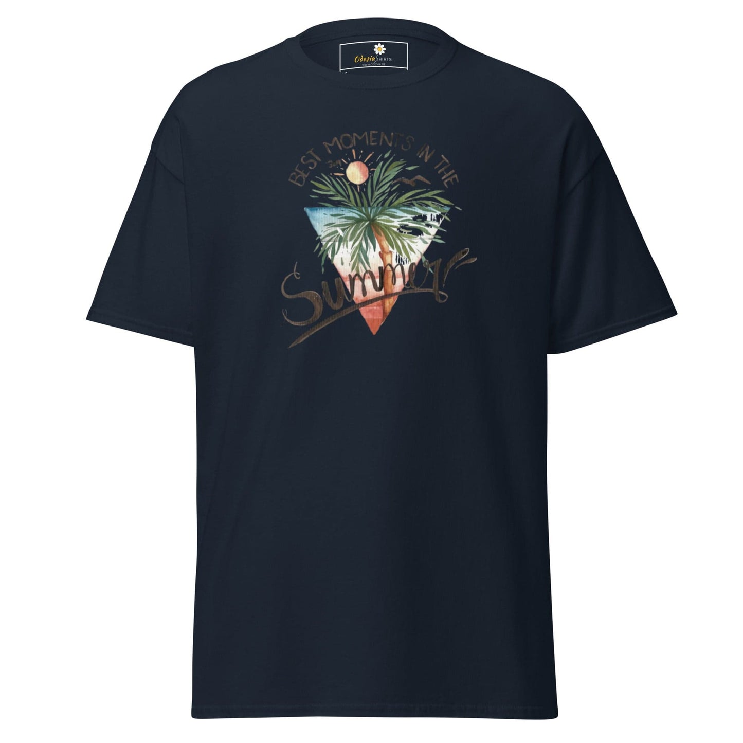 Unisex classic t-shirt - SUMMER SCENE - REGULAR - Navy / S