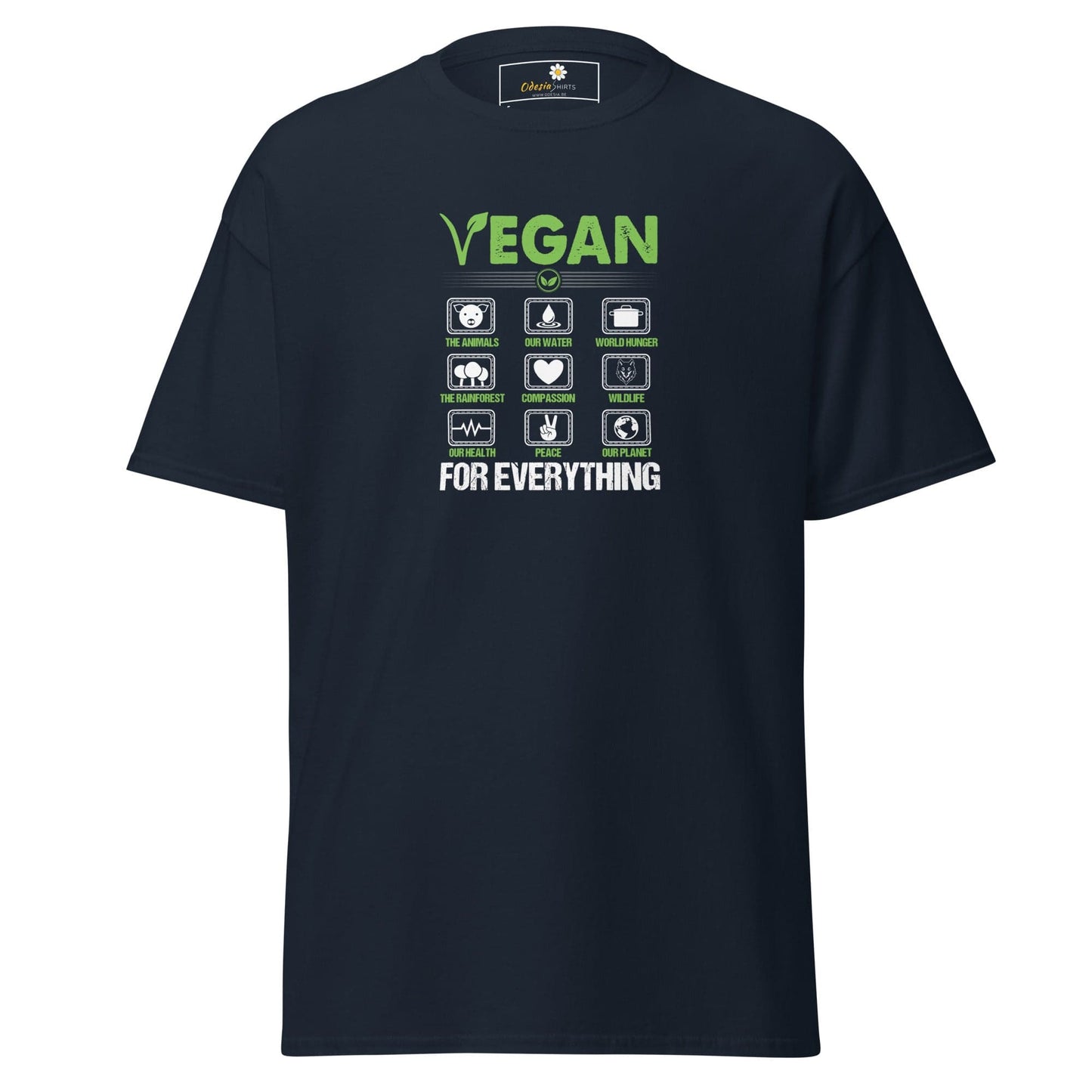Navy blue T-shirt from T-SHIRT DESIGN TEE for men and women in sizes S to XL