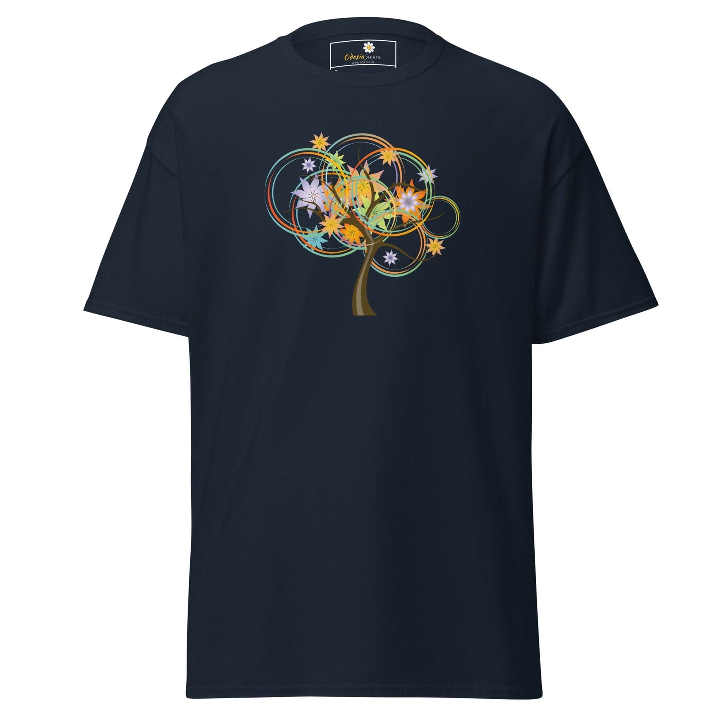Unisex classic t-shirt - NATURE LIFE TREE - REGULAR - Navy / S