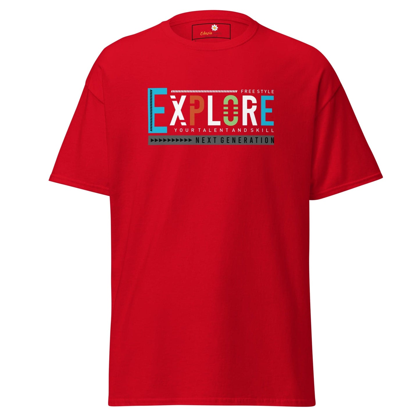 Unisex classic t-shirt - ADVENTURE EXPLORE FREESTYLE - REGULAR - Red / S