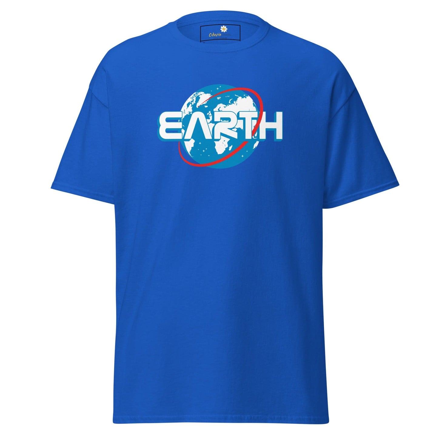 Unisex classic t-shirt - SPACE ASTRONAUT EARTH - REGULAR - Royal / S