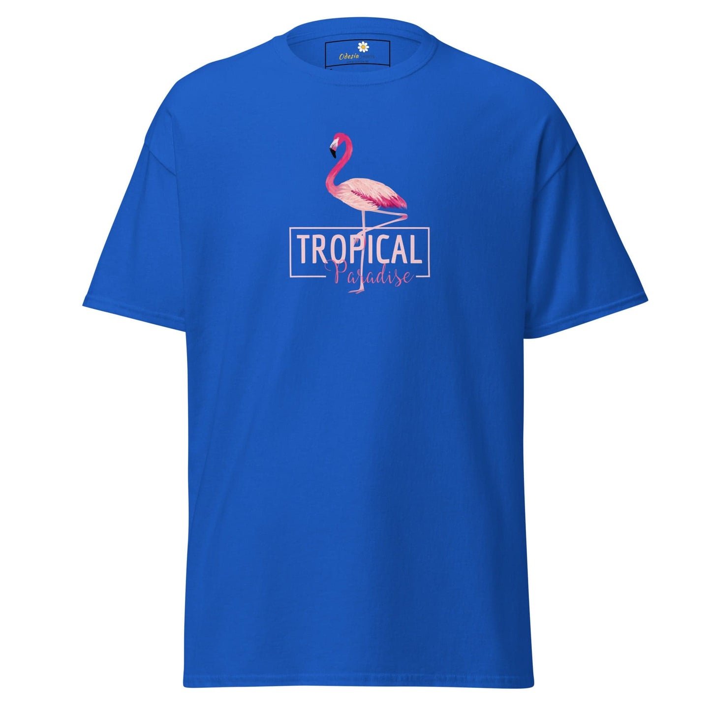 Unisex classic t-shirt - WILD LIFE PARADISE FLAMINGO - REGULAR - Royal / S