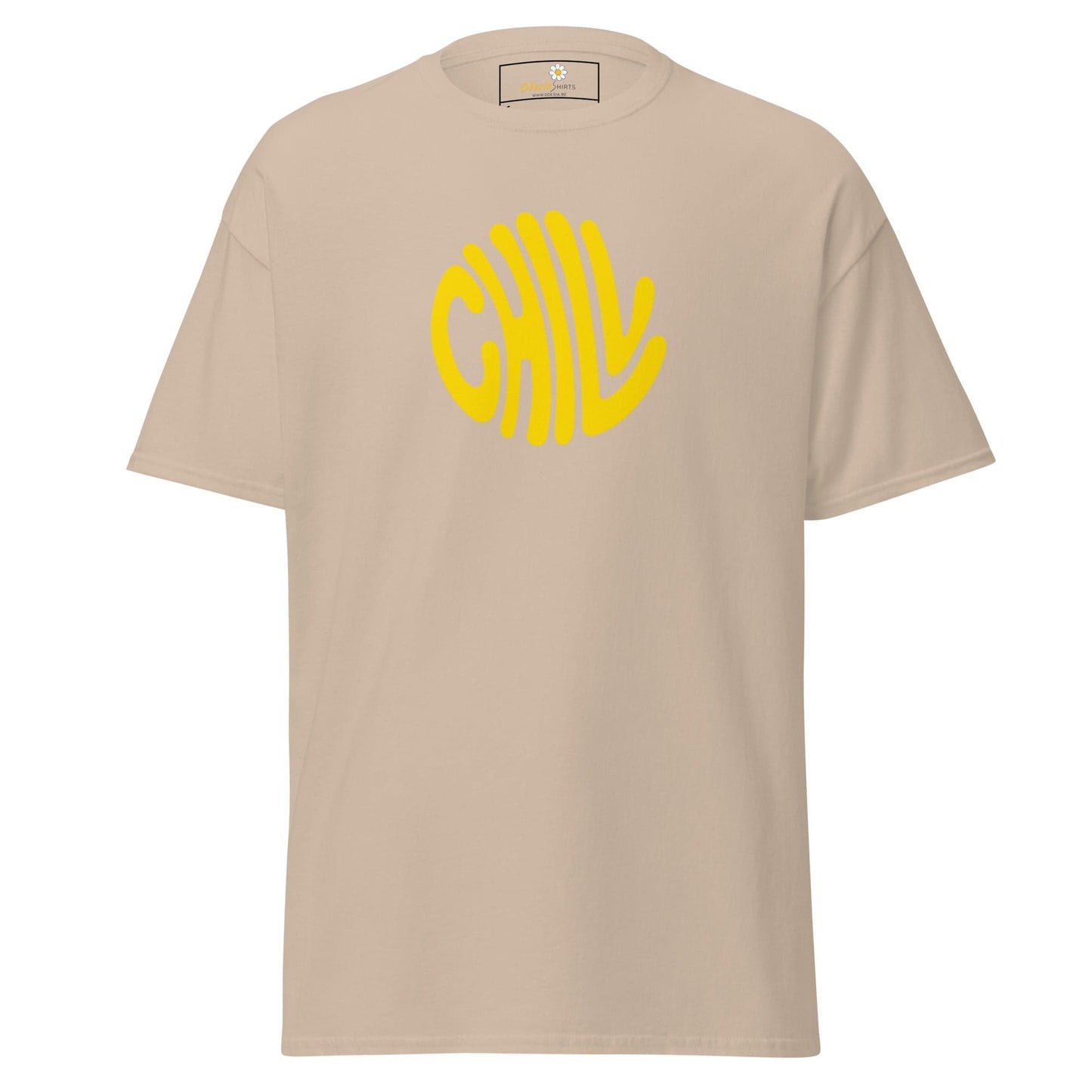 Unisex classic t-shirt - POSITIVE CHILL CIRCLE - REGULAR - Sand / S