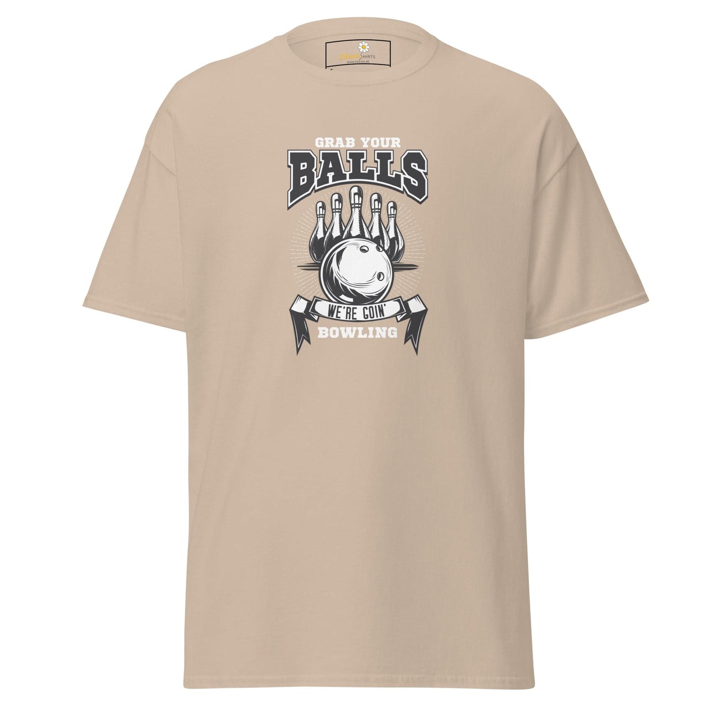 Unisex classic t-shirt - SPORT GRAB BALLS BOWLING - REGULAR - Sand / S