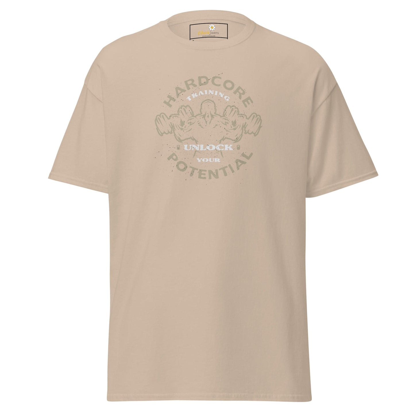 Unisex classic t-shirt - SPORT HARDCORE TRAINING - REGULAR - Sand / S