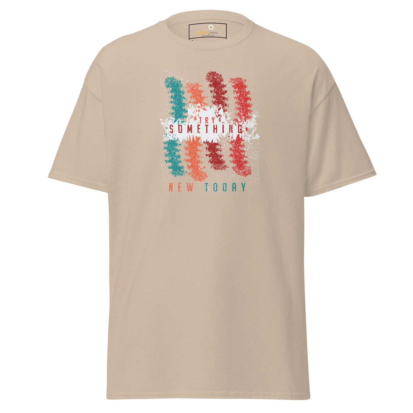 Unisex classic t-shirt - ABSTRACT COLOR LINES - REGULAR - Sand / S