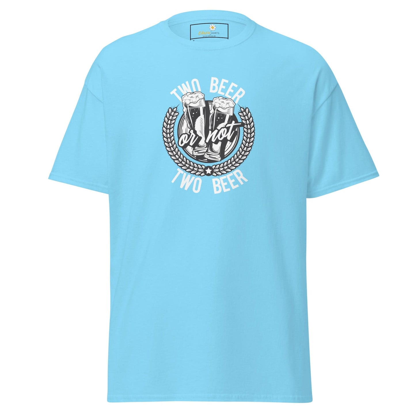 Unisex classic t-shirt - FUN TWO BEER OR NOT - REGULAR - Sky / S